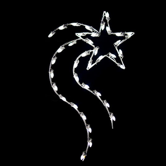 6 ft. Designer Star Silhouette Christmas Pole Mounted Decoration