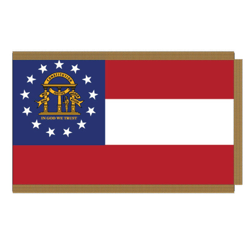 Load image into Gallery viewer, 4' x 6' Pole Hem and Fringe Nylon State Flags