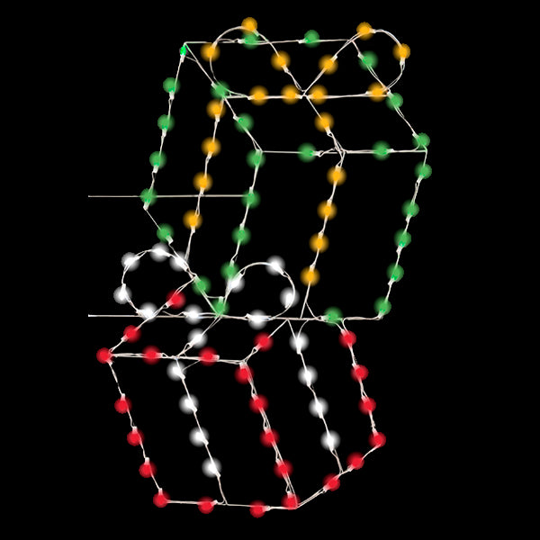 Load image into Gallery viewer, 5 ft. Gift Box Silhouette Christmas Pole Mounted Decoration