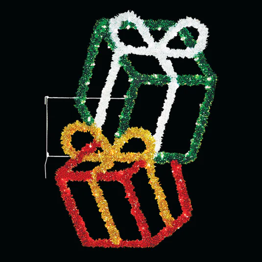 5 ft. Gift Box Garland Christmas Pole Mounted Decoration