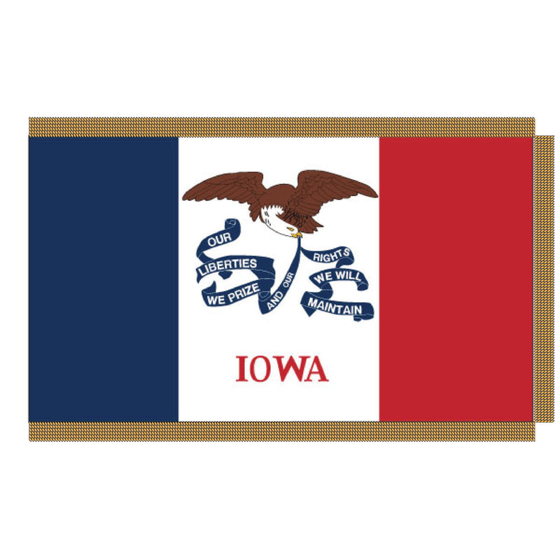 Load image into Gallery viewer, 4' x 6' Pole Hem and Fringe Nylon State Flags