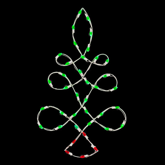 3 ft. Loop Tree Silhouette Christmas Pole Mounted Decoration