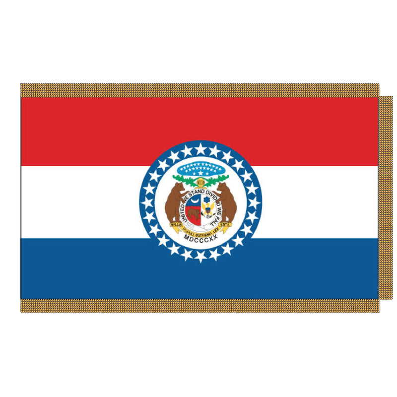 Load image into Gallery viewer, 4' x 6' Pole Hem and Fringe Nylon State Flags