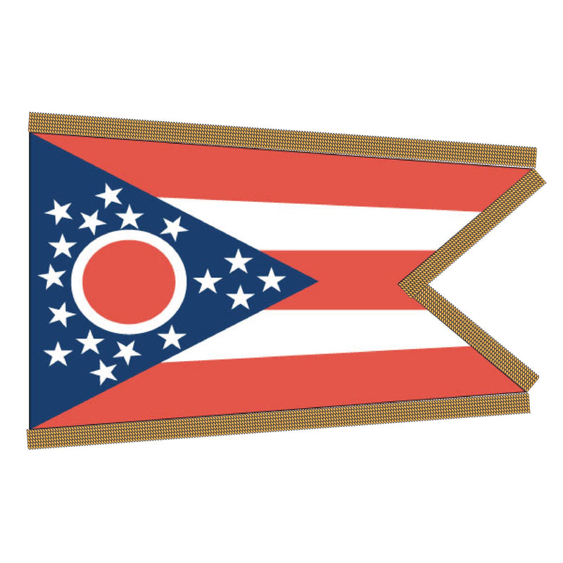 Load image into Gallery viewer, 4' x 6' Pole Hem and Fringe Nylon State Flags