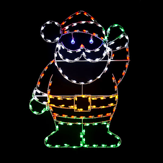 6 ft. Waving Santa Silhouette Christmas Pole Mounted Decoration