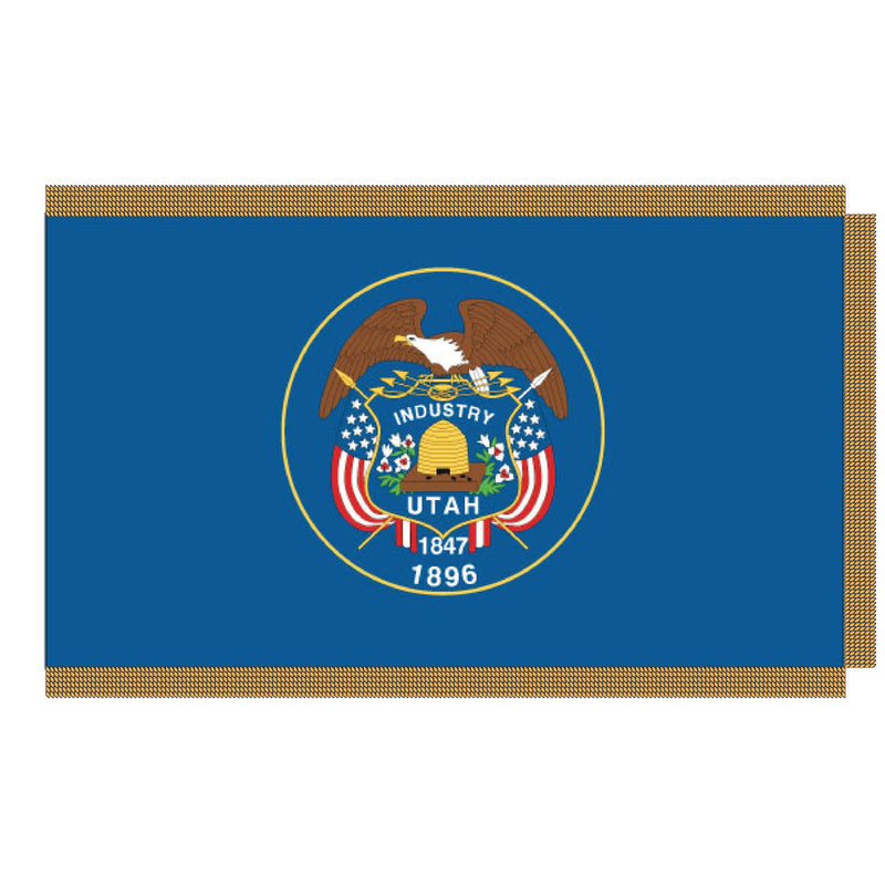 Load image into Gallery viewer, 4' x 6' Pole Hem and Fringe Nylon State Flags