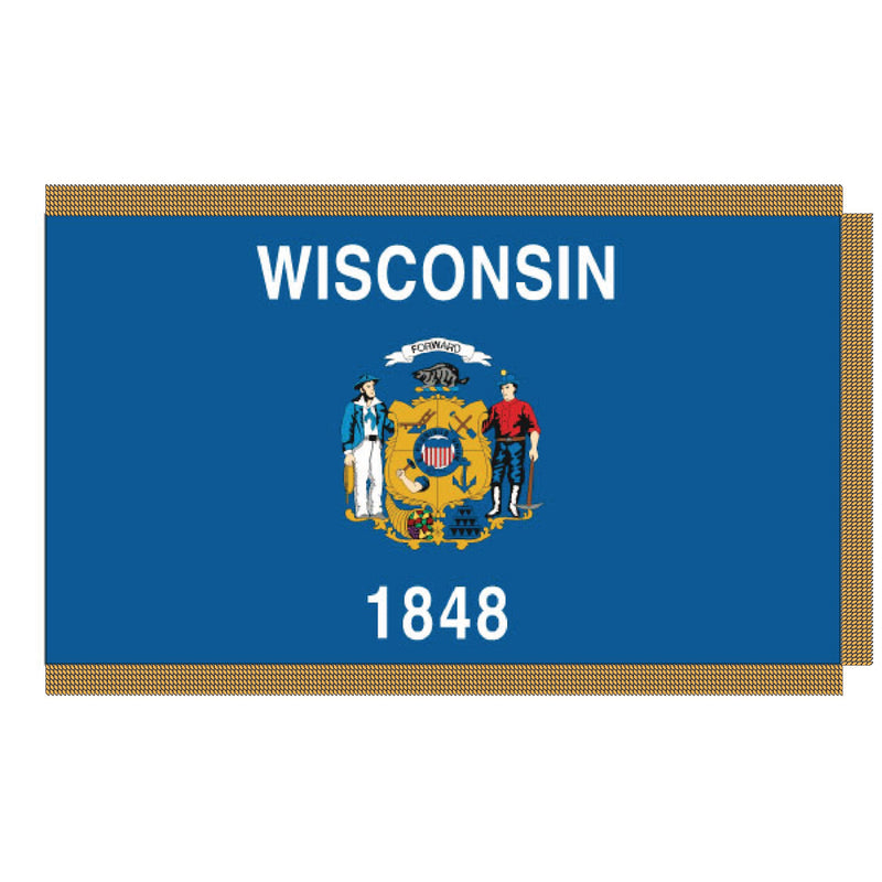 Load image into Gallery viewer, 4' x 6' Pole Hem and Fringe Nylon State Flags