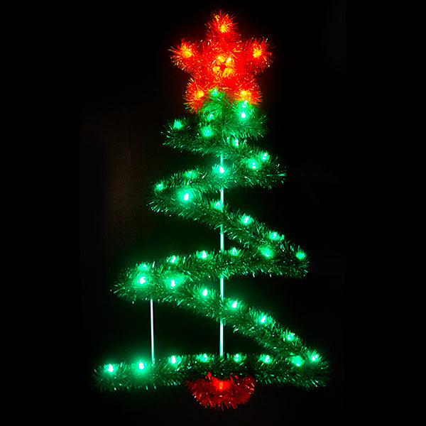 Load image into Gallery viewer, 6 foot ZigZag Christmas Tree Pole Mounted Decoration DazzLED