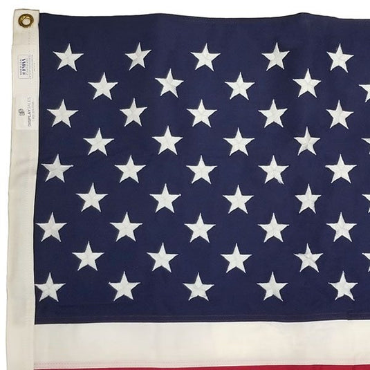 10' x 19' U.S. Flag - Polyester - Header & Grommet