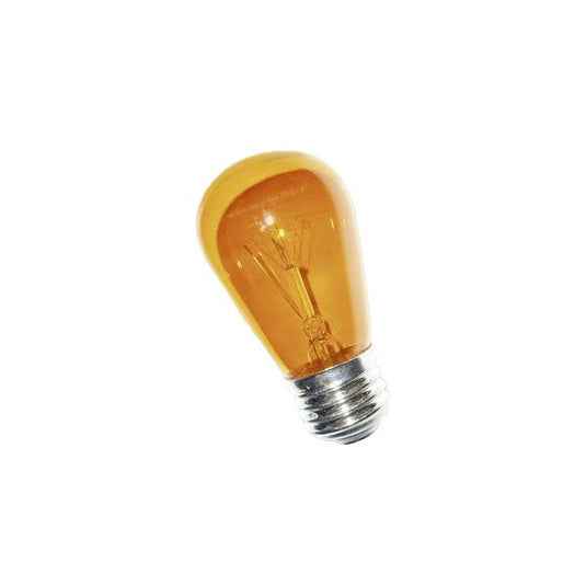 Orange-Gold S14 Transparent Incandescent Sign Bulb