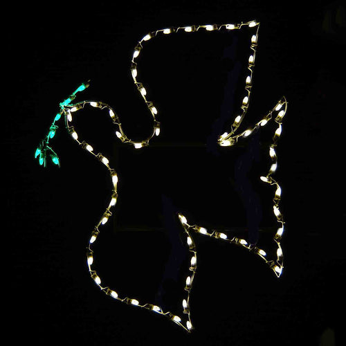 5.5 ft. Peace Dove Silhouette Christmas Pole Mounted Decoration