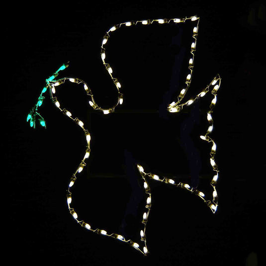 5.5 ft. Peace Dove Silhouette Christmas Pole Mounted Decoration