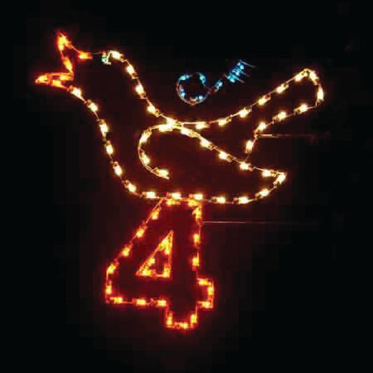 5 ft. 12 Days of Christmas - Full Set - Silhouette Christmas Pole Mounted Decoration