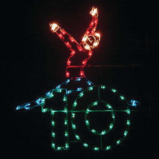 5 ft. 12 Days of Christmas - Full Set - Silhouette Christmas Pole Mounted Decoration