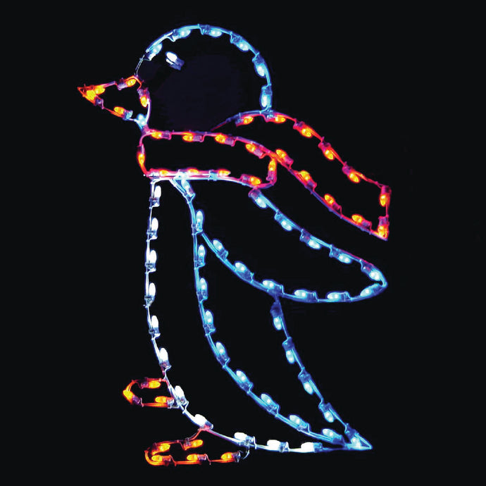 5' Penguin Silhouette Christmas Ground Mounted Decoration