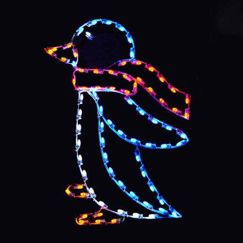 5 ft. Penguin Silhouette Christmas Pole Mounted Decoration