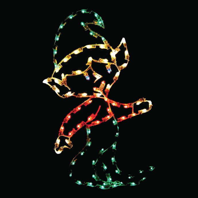 5' Running Elf Ground Mount Christmas Decoration
