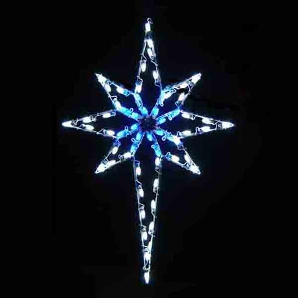 5 ft. Deluxe Star of Bethlehem Silhouette Christmas Pole Mounted Decoration