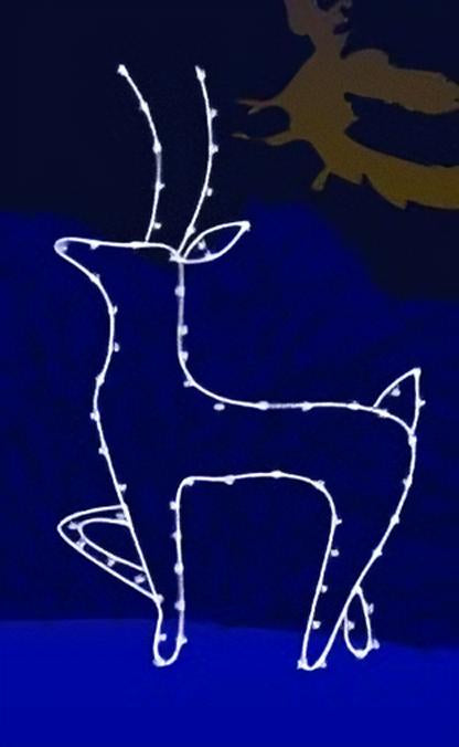 6' Buck Silhouette Christmas Ground Mounted Decoration