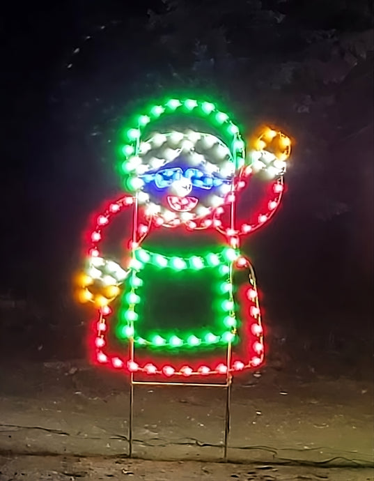 6' Mrs. Claus Silhouette Christmas Ground Mounted Decoration