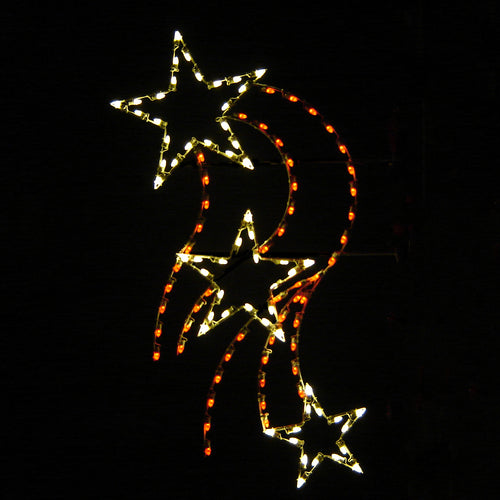 8 ft. Falling Stars Silhouette Christmas Pole Mounted Decoration