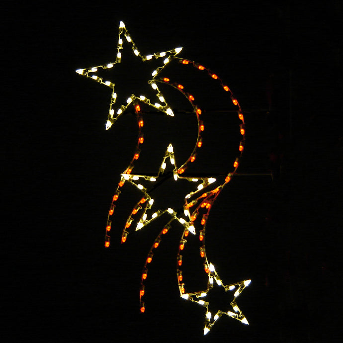 8 ft. Falling Stars Silhouette Christmas Pole Mounted Decoration