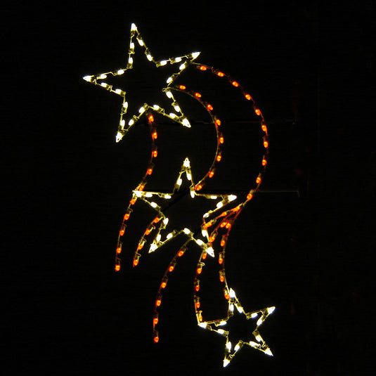 8 ft. Falling Stars Silhouette Christmas Pole Mounted Decoration