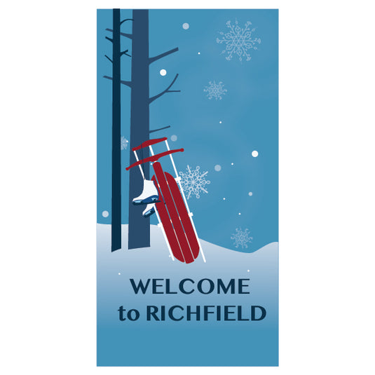 D593B Red Sled - Pole Banner