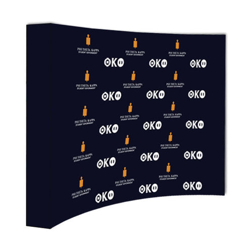 Pop-Up Curved Wall Tension Fabric Banner