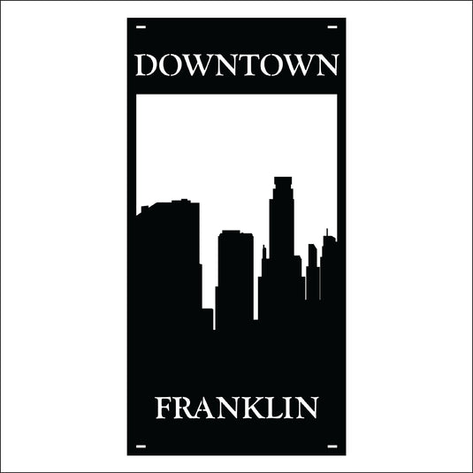 M126 City Skyline - Metal Pole Banner