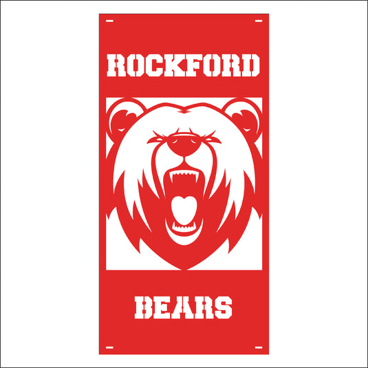 M137 Mascot Bears - Metal Pole Banner