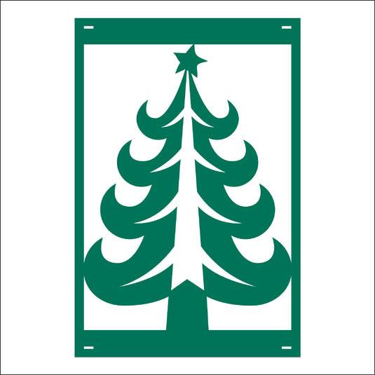 M140 Christmas Tree - Metal Pole Banner