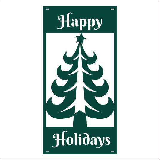M140 Christmas Tree - Metal Pole Banner