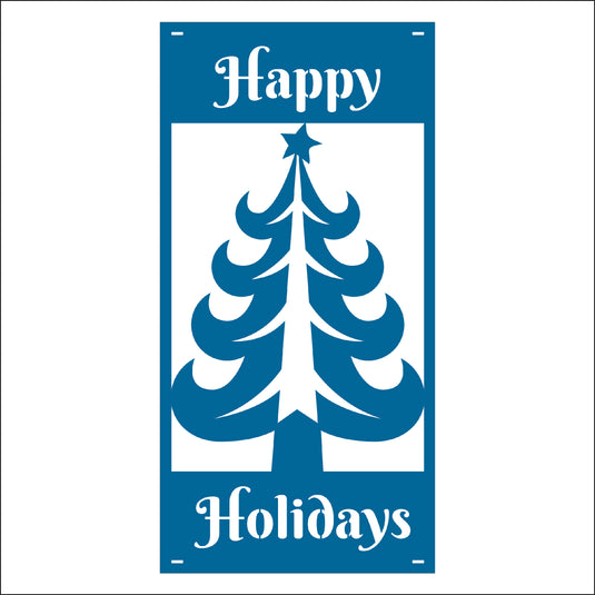 M140 Christmas Tree - Metal Pole Banner
