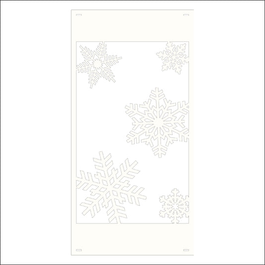 M141 Snowflakes - Metal Pole Banner