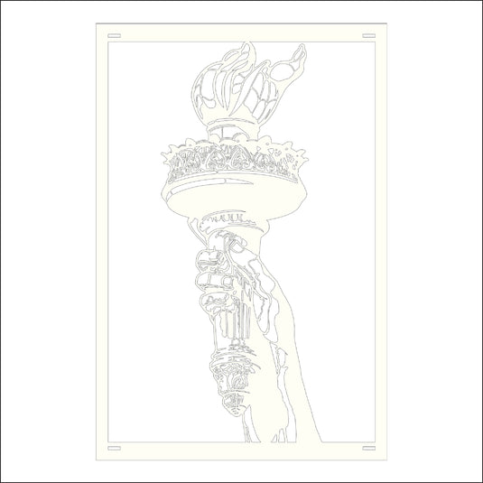 M148 Torch of Liberty - Metal Pole Banner