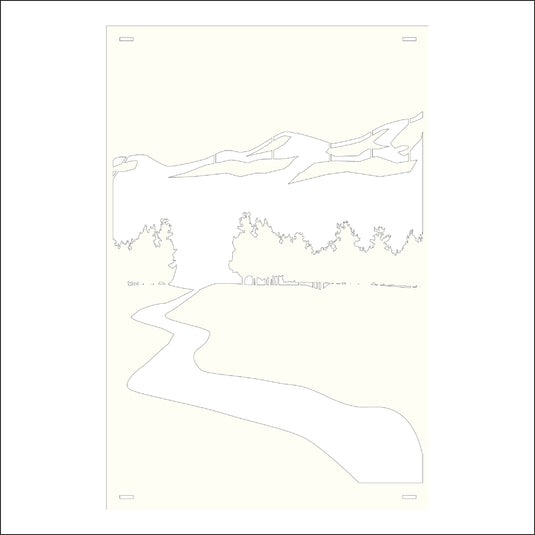 M152 Mountain River - Metal Pole Banner