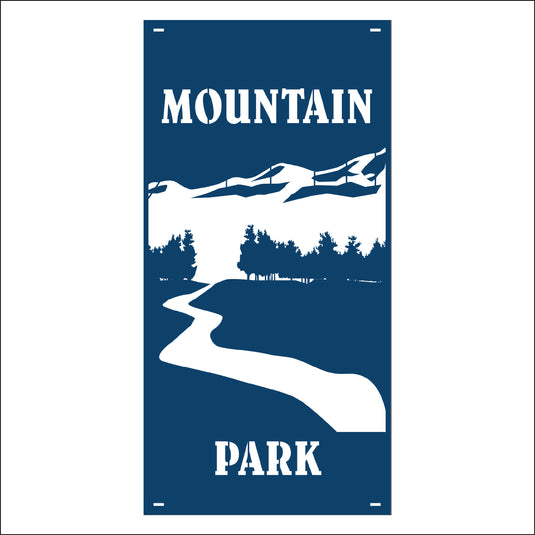 M152 Mountain River - Metal Pole Banner
