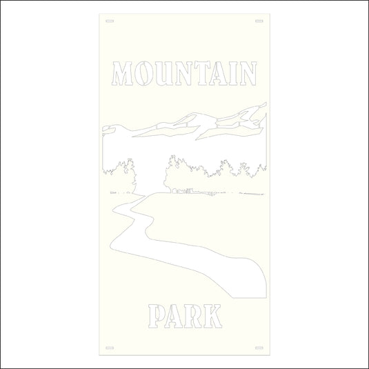 M152 Mountain River - Metal Pole Banner