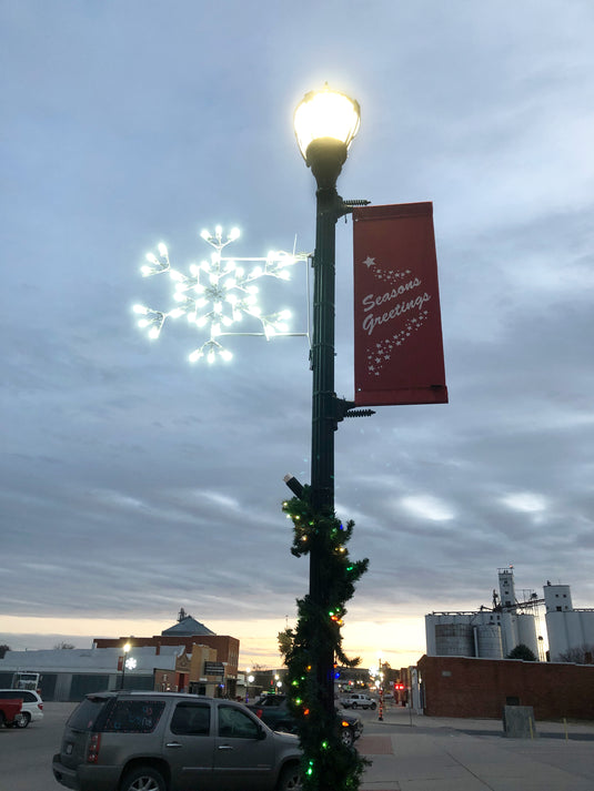 2.5 ft. Star Snowflake Silhouette Christmas Pole Mounted Decoration
