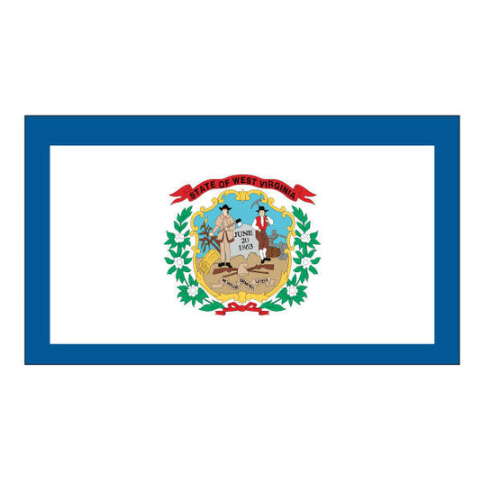 5' x 8' Nylon State Flags - Header & Grommets