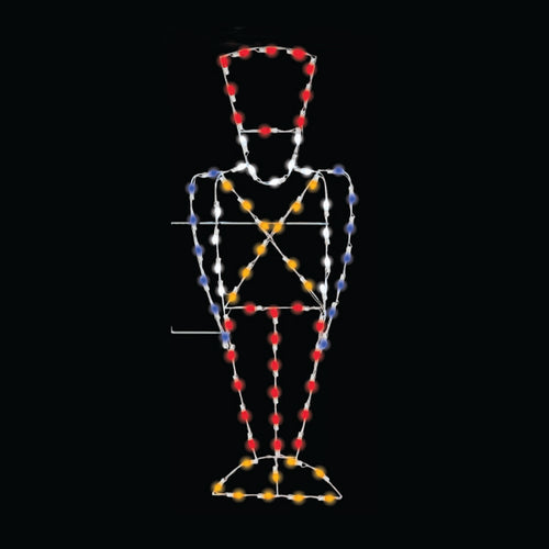 4 ft. Toy Soldier Silhouette Christmas Pole Mounted Decoration