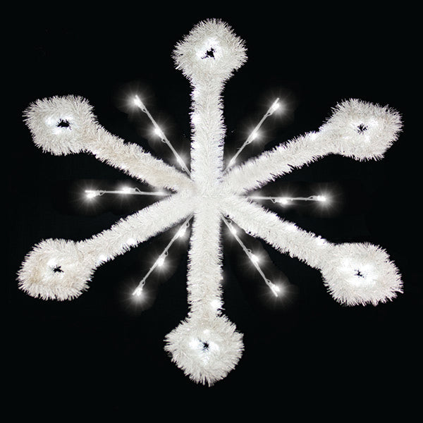4 ft. Diamond Snowflake Garland Pole Mounted Decoration