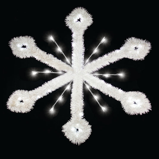 4 ft. Diamond Snowflake Garland Pole Mounted Decoration