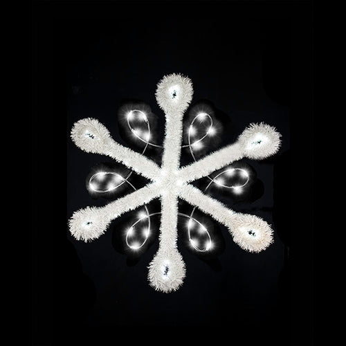 6 ft. Spiral Lace Snowflake Garland Christmas Pole Mounted Decoration