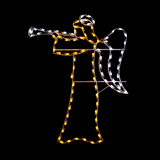 4' Angel Silhouette Pole Mount Christmas Decoration