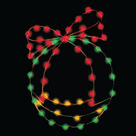 4 ft. Ball Ornament Silhouette Christmas Pole Mounted Decoration