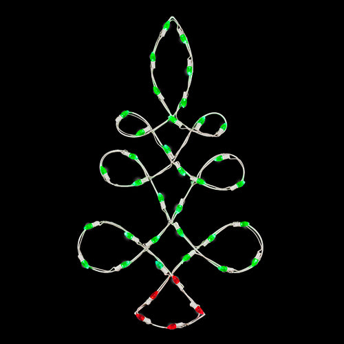 3 ft. Loop Tree Silhouette Christmas Pole Mounted Decoration