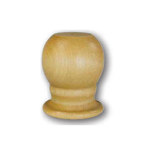 Flagpole Ornament - Ball Topper - Varnished Wood