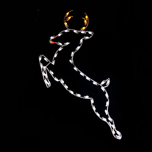 6 ft. Reindeer Silhouette Christmas Pole Mounted Decoration
